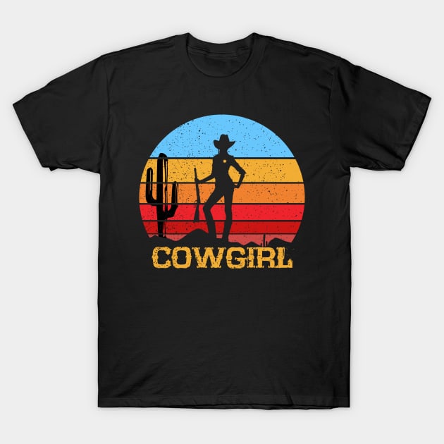 Cowgirl Retro Vintage T-Shirt by DARSHIRTS